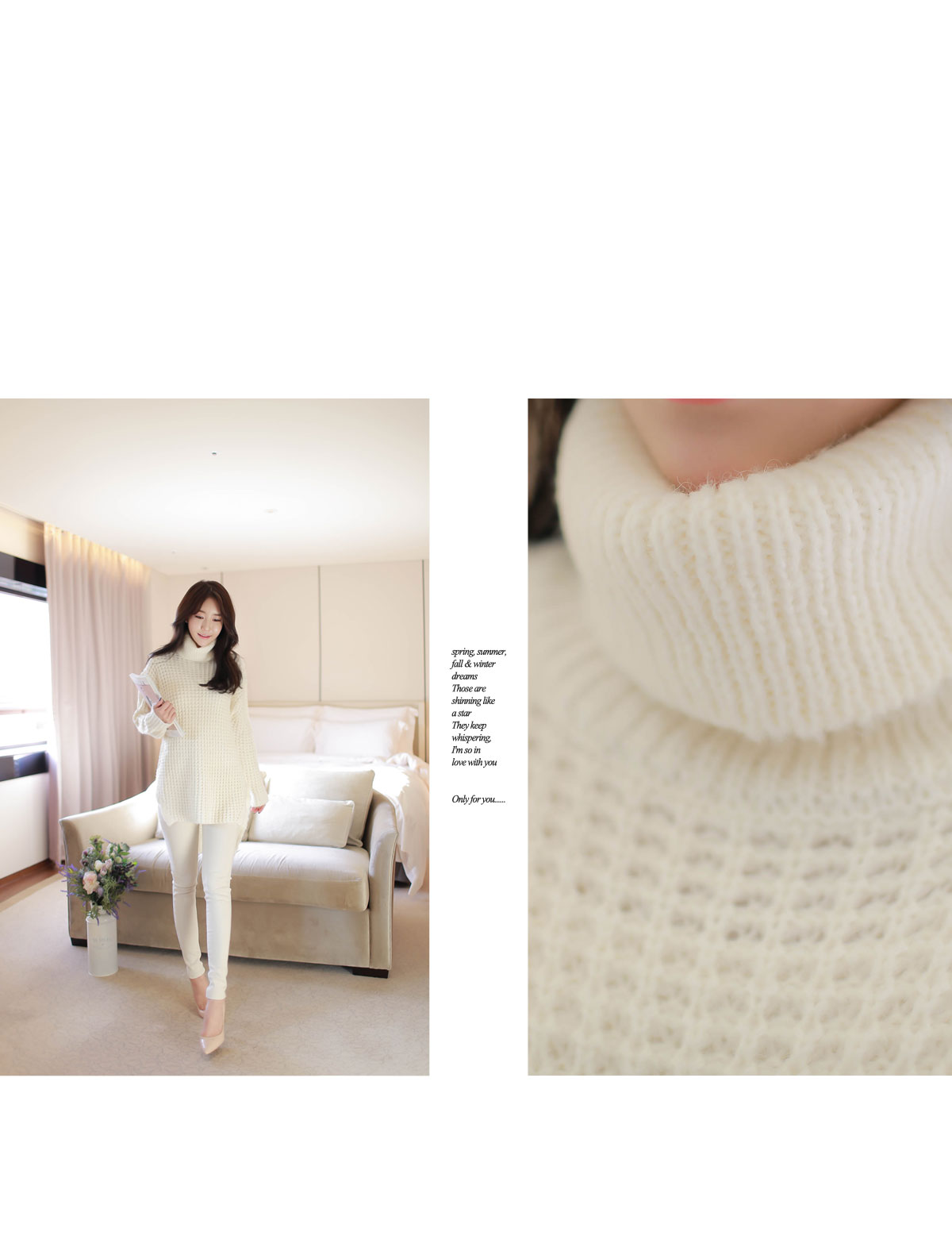 [롱터틀*knit/m445두툼하고 후끈후끈! 따뜻한 롱~니트목까지 따뜻하게~ 한겨울에도 따뜻!실용성있게 평소에 입기 좋은 니트!] 피오나